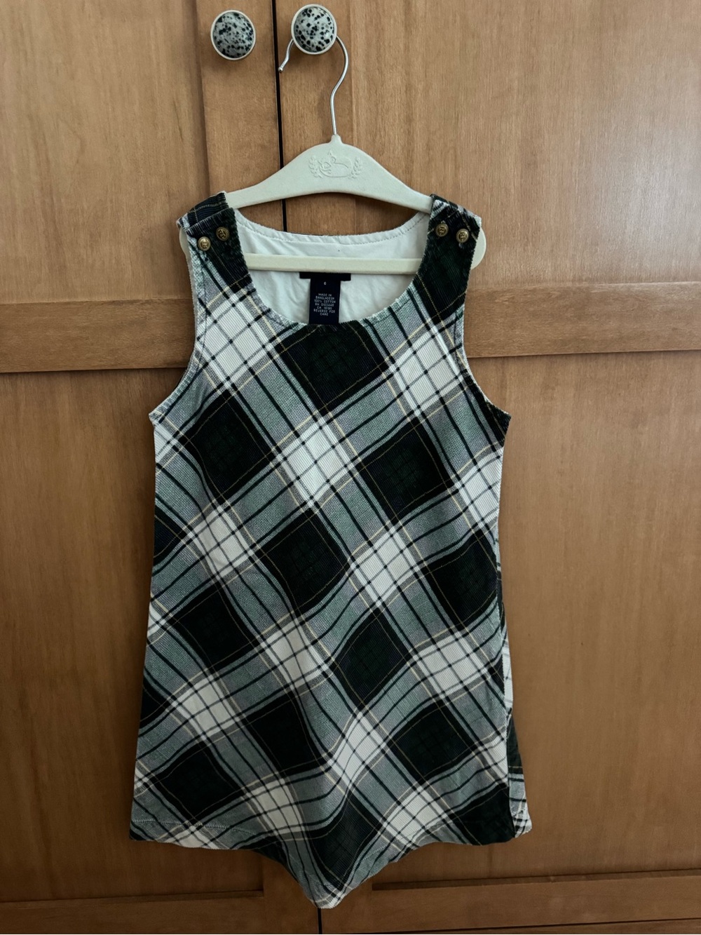 Ralph Lauren Girls Size 6 Plaid Corduroy Jumper Dress – 100% Cotton